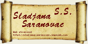Slađana Saranovac vizit kartica
